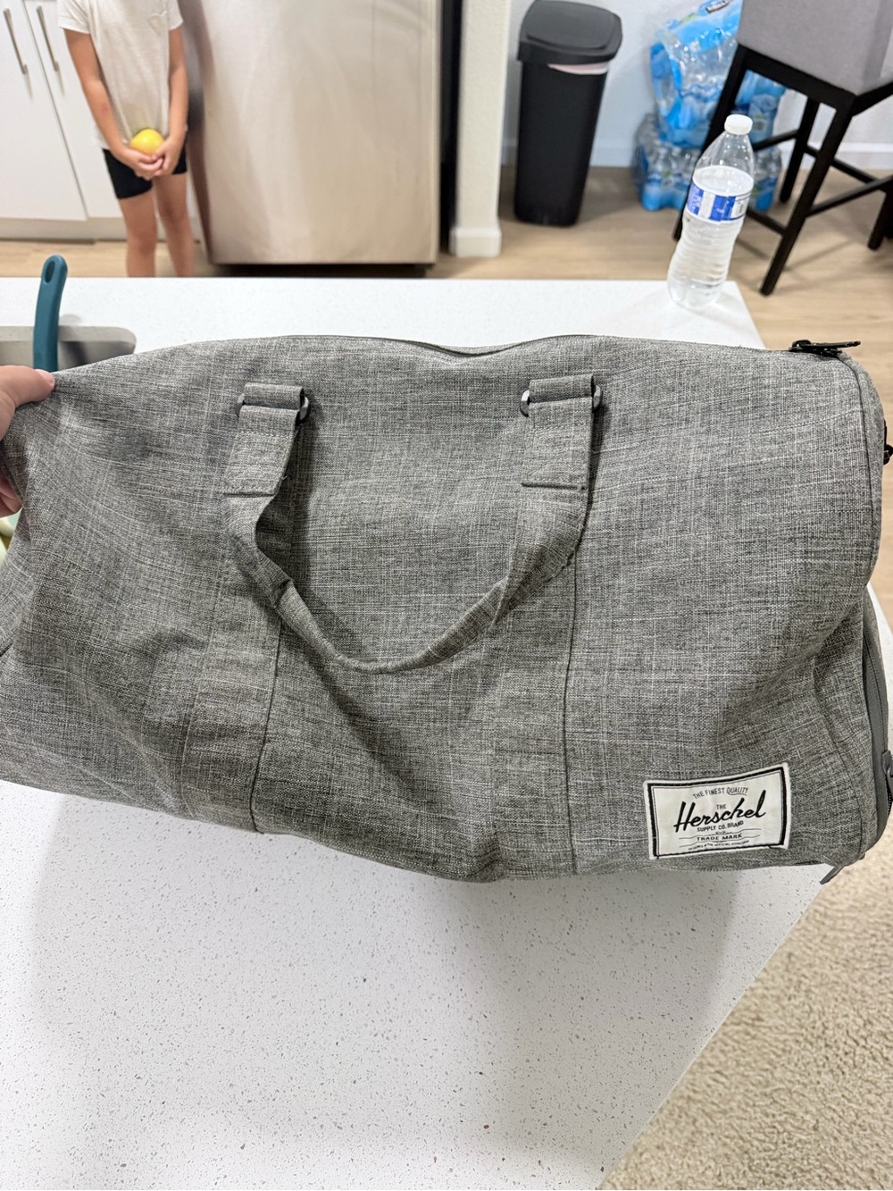 Herschel Supply Company Gray Men’s Duffel Bag with Logo Patch